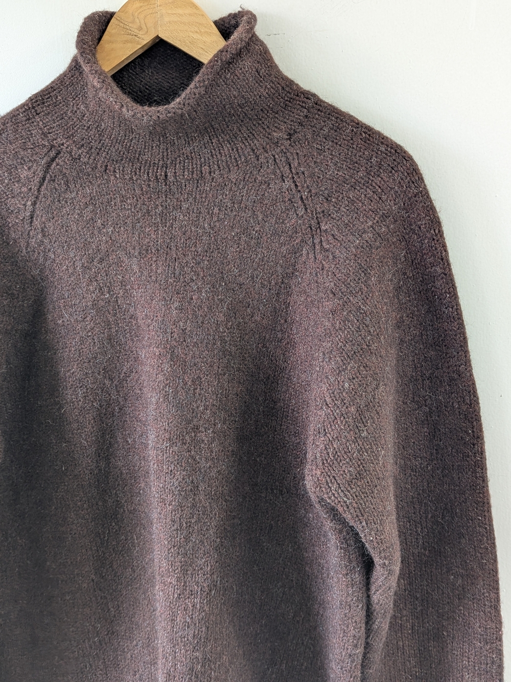Vintage J.Crew 100% Wool Roll Neck Sweater Brown Size Small